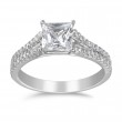 FlyerFit® 14K White Gold Split Shank Engagement Ring