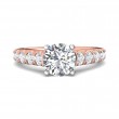 FlyerFit® 18K Pink Gold Shank And White Gold Top Encore Engagement Ring