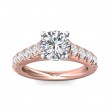 FlyerFit® 18K Pink Gold Shank And White Gold Top Encore Engagement Ring