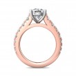 FlyerFit® 18K Pink Gold Shank And White Gold Top Encore Engagement Ring