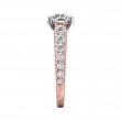 FlyerFit® 18K Pink Gold Shank And White Gold Top Encore Engagement Ring