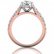 FlyerFit® 18K Pink Gold Shank And White Gold Top Encore Engagement Ring