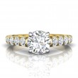 FlyerFit® 18K Yellow Gold Shank And White Gold Top Encore Engagement Ring