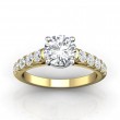 FlyerFit® 18K Yellow Gold Shank And White Gold Top Encore Engagement Ring