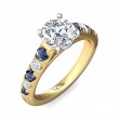 FlyerFit® 18K Yellow Gold Shank And White Gold Top Encore Engagement Ring