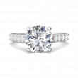 FlyerFit® Platinum Micropave Engagement Ring