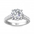 FlyerFit® Platinum Micropave Engagement Ring