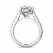 FlyerFit® Platinum Micropave Engagement Ring