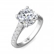 FlyerFit® Platinum Micropave Engagement Ring