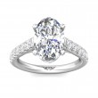 FlyerFit® Platinum Micropave Engagement Ring