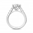 FlyerFit® Platinum Micropave Engagement Ring