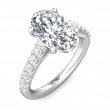 FlyerFit® Platinum Micropave Engagement Ring