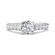 FlyerFit® Platinum Micropave Engagement Ring