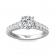 FlyerFit® Platinum Micropave Engagement Ring