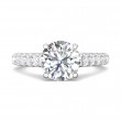 FlyerFit® 14K White Gold Micropave Engagement Ring