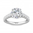 FlyerFit® 14K White Gold Micropave Engagement Ring