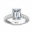 FlyerFit® 18K White Gold Micropave Engagement Ring