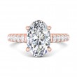 FlyerFit® 14K Pink Gold Micropave Engagement Ring