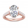 FlyerFit® 14K Pink Gold Micropave Engagement Ring