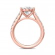 FlyerFit® 14K Pink Gold Micropave Engagement Ring