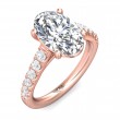 FlyerFit® 14K Pink Gold Micropave Engagement Ring