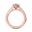 FlyerFit® 18K Pink Gold Micropave Engagement Ring