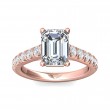 FlyerFit® 14K Pink Gold Micropave Engagement Ring