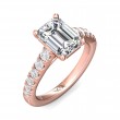 FlyerFit® 14K Pink Gold Micropave Engagement Ring