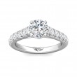 FlyerFit® Platinum Micropave Engagement Ring