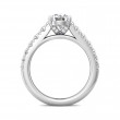 FlyerFit® Platinum Micropave Engagement Ring