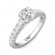 FlyerFit® Platinum Micropave Engagement Ring