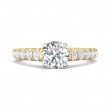 FlyerFit® 14K Yellow and 14K White Gold Micropave Engagement Ring