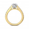 FlyerFit® 14K Yellow and 14K White Gold Micropave Engagement Ring