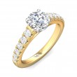 FlyerFit® 14K Yellow and 14K White Gold Micropave Engagement Ring