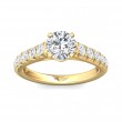 FlyerFit® 18K Yellow Gold Micropave Engagement Ring