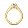 FlyerFit® 18K Yellow Gold Micropave Engagement Ring