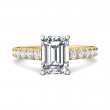 FlyerFit® 14K Yellow and 14K White Gold Micropave Engagement Ring