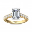 FlyerFit® 14K Yellow and 14K White Gold Micropave Engagement Ring