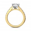 FlyerFit® 14K Yellow and 14K White Gold Micropave Engagement Ring