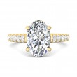 FlyerFit® 18K Yellow Gold Micropave Engagement Ring