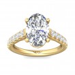 FlyerFit® 18K Yellow Gold Micropave Engagement Ring