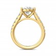 FlyerFit® 18K Yellow Gold Micropave Engagement Ring