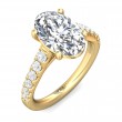 FlyerFit® 18K Yellow Gold Micropave Engagement Ring