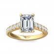 FlyerFit® 14K Yellow Gold Micropave Engagement Ring