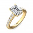 FlyerFit® 14K Yellow Gold Micropave Engagement Ring