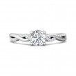 FlyerFit® Platinum Split Shank Engagement Ring