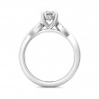 FlyerFit® Platinum Split Shank Engagement Ring