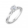 FlyerFit® Platinum Split Shank Engagement Ring