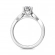 FlyerFit® 14K White Gold Split Shank Engagement Ring