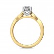 FlyerFit® 14K Yellow and 14K White Gold Split Shank Engagement Ring